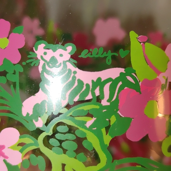 Stemless Acrylic Wine Glasses in Tiger Lilly by Lilly Pulitzer Set of 4 - Picture 4 of 11